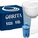Brita Water Pitcher, Everyday Elite Filter, Removes 99% of Lead, Includes 1 Filter, 10-Cup Capacity, White