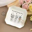 3 x Mom Gifts from Daughters Son on Mother's Day - Birthday Gifts for Mom 2026, Unique Trinket Dish for Decor, Thank You Mother in Law Gift, Ceramic Jewelry Tray for Rings Earrings Keys