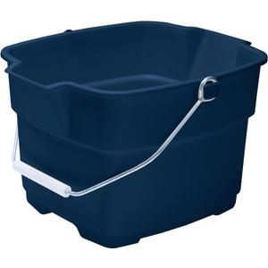 Rubbermaid Roughneck Square Bucket, 15-Quart, Blue, Comfortable/Durable Pour Handle, Sturdy Pail Bucket for Household Cleaning/Mopping