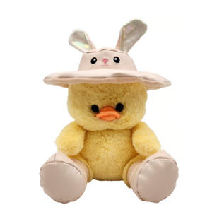 Holiday Spring Raindrop Chick with Hat Plush - Pink (12 in)