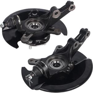 Autoround Front Left Right Steering Knuckle & Wheel Bearing Hub Assembly Compatible with Honda Civic 2003 2004 2005 1.7L L4, Replace# 698-495 698-494, Both Driver Passenger Side