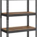SONGMICS 5-Tier Storage Shelves, Load 2310 lb, Garage Storage, Boltless Assembly, Adjustable Shelving Unit, 17.7 x 35.4 x 70.9 Inches, for Study Shed Basement, Black and Rustic Brown UGLR450B11