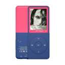 Mp3 Player with Bluetooth Music Players,Portable Mp3/Mp4 Players with Video,Voice Record,Fm Radio,E-Book,Photo Viewer,Alarm Clock,1.8" HD Screen MP3 Player with SD Card Slot (Red 32GB)