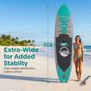 SereneLife 106 Inflatable Stand Up Paddle Board with Premium SUP Accessories - 32 Wide Stable Design with Non-Slip EVA Deck Pad, for Youth and Adults, 350 lbs. Capacity