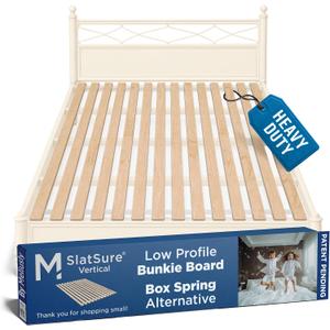 Meliusly SlatSure King Size Bunkie Board Heavy Duty Vertical Bed Slats & Foldable Wooden Support Board for Sagging Mattress or Platform Bed Frame, Box Spring Alternative and Replacement