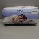 HOMCA Memory Foam Couple Pillow for Cuddling with Arm Hole for Pressure Relief, Ergonomic Neck Support Side Sleeper Pillow with Breathable Washable Cover (Black)