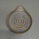 Spoon Rest, Large Ceramic Spoon Holder for Stove Top, Heat-Resistant Cooking Spoon Rest for Kitchen Counter Decor, 5 Inches (Gray)