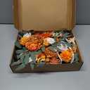 Faux Flower Swag Set of 2 for Wedding Welcome Signs Floral Swag Wedding Reception Ceremony Signs Decor (Orange)