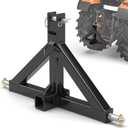 3 Point Trailer Hitch Receiver Quick Hitch Compatible Category 1 Tractors, Heavy Duty Tractor Drawbar Hitch Adapter Compatible with BX, Kubota, John Deere, NorTrac, Kioti, Yanmar