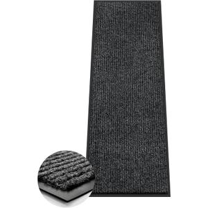 Azadx 2'x6' Indoor Outdoor Door Mat Heavy Duty Front Door Mat Ultra Absorbent Muddy Dirt Resist Welcome Door Mats Non-Slip Backing Entrance Mat for Home Commercial Outdoor Entrance Floor Mat (Dark Grey)