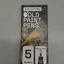 ARTISTRO 5 Gold Paint Pen for Rock, Glass, Ceramic, Wood, Tire, Fabric, Metal, Canvas, Marking, Painting - Set of 5 Acrylic Paint Markers Water-based