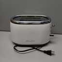 MUELLER HOME Retro Toaster 2 Slice, 7 Browning Levels, 3 Functions (Reheat, Defrost, Cancel), Stainless Steel Features, Removable Crumb Tray, Under Base Cord Storage, White Toaster Kitchen Appliances