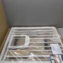 Babelio Baby Gate with Adjustable Cat Door,29-43" Auto Close Durable Pet door for Stairs ,Doorways and House, Pressure Mounted, Easy Install, Effortless Walk Thru, White