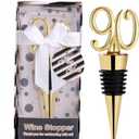 12PCS 90 Wine Stopper for 90th Birthday Party Favors or 90th Anniversary Party Gifts 90th Birthday Party Gifts Souvenirs Decorations for Guests (90th,12)
