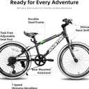 JOYSTAR Lubbock 20 24 Inch Kids Bike for Boys & Girls Ages 7-12 Years Hardtail Mountain Bike for Kids with 1-Speed/7-Speed Drivetrain, White Wall Knobby Tires, Kids' Bicycle, 20 Inch Wheels