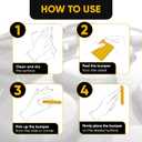 4 Clear Silicone Wall Protector Strips  Self-Adhesive Door Slam Stoppers & Noise Dampening Bumpers for Cabinets, Car, Toilet Lids, Drawers, Shower  5.5" x 0.7" x 0.2" by Vellax