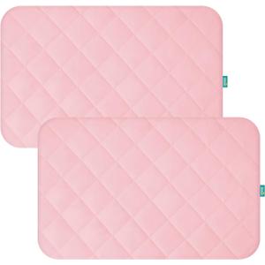 Mini Crib Mattress Protector Sheets Fitted Waterproof Mini Crib Mattress Protector Pad Cover Pink 2 Pack Quilted 38" x 24"