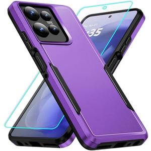 for Moto G Power 2025 Case with Screen Protection: Heavy Duty Protective Shockproof and Scratch Proof Cell Phone case for Motorola Moto G Power 2025-Purple