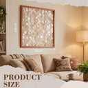 Yerliker 24"x24" Capiz Shell Wall Decor, Framed Coastal Seashell Wall Art, 25.6"L x 25.6"W