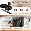 Novabright 3 Packs Cooler Biforous Beverage Holder with 2 Pcs Lock Bracket Bottle Openers Heavy Duty Metal Accessories Set Compatible with Mid-to Large-Size Coolers