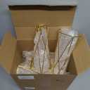 Roshtia 8 Set Gold Flower Vases for Centerpieces Metal Geometric Test Tube Vases Modern Hydroponic Flower Stand with Glass Cylinder for Plant Wedding Office Home Table Decoration