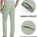 Mens Golf Pants Stretch 30"/32"/34" Water-Resistant Lightweight Stretch Casual Flat Front Dress Pants with 5 Pockets