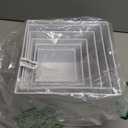 6 Pcs Clear Acrylic Risers for Display, Risers Display Stands with Hollow Bottoms Acrylic Cube Boxes Square Nesting Cubes Decorative Stand for Food Dessert Candy Jewelry Table Decor, 6 Sizes