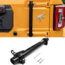 Flag Mount Flagpole Holder for 2021 2022 2023 2024 2025 2026 New Ford Bronco 2/4 Door Exterior Accessories Tailgate Hinge Aluminum Single Flag Pole Mount with CB Antenna Bracket Base