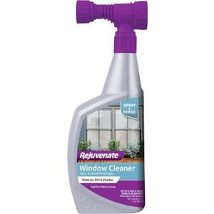 Rejuvenate High Performance Outdoor Window Spray and Rinse Cleaner with Hose End Adapter Instantly Removes Grime and Dirt Streak-Free Shine (32 oz) (32 Fl Oz (Pack of 1))