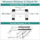 No-Drill Window Air Conditioner AC Support Bracket, AC Unit Outside Holder Stand Brace Mount, Soporte Base para Aire Acondicionado Ventana, Hold Up to 300LBS, Fit Single & Double Hung Window