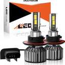 ENJOYAKOM Compatible for Ford F150 2004-2014 Light Bulbs, 24000LM 600% Brighter 9008/ H13 Fog Bulbs Lights 6500K White 1:1 Size Replacement with Cooling Fan, Plug and Play, Pack of 2