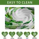 XCHI Watercolor Dots Green Shamrocks Clovers St. Patrick's Day Tablecloth Round Table Cloth Washable Table Covers for Indoor Dining Home Party Decorations 60x60 Inch