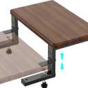 3 in 1 Clamp on Desk Extension & Monitor Shelf,16.5" Desktop Organizer, Adjustable Height Heavy Duty Desk Shelf Organizer for Gaming,Printer Stand,Computer Monitor and Laptop Riser,Office Accessories (Walnut)
