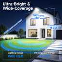 18-inch Solar Street Light Outdoor, Dusk to Dawn Flood Light 2 Pack | 10000W, 330LED Motion Sensor Security, IP67 Waterproof, 360 Wide Angle, Commercial Grade for Yard Driveway Parking Lot, 8.5 x 2.84 x 17.8 inches