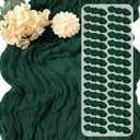 30 Pack Emerald Green Cheesecloth Table Runner 17 x 108 inch Cheese Cloth Table Runners 9ft Green Table Runner Rustic Romantic Sheer Gauze Runner for Wedding Party Baby Shower Table Decoration
