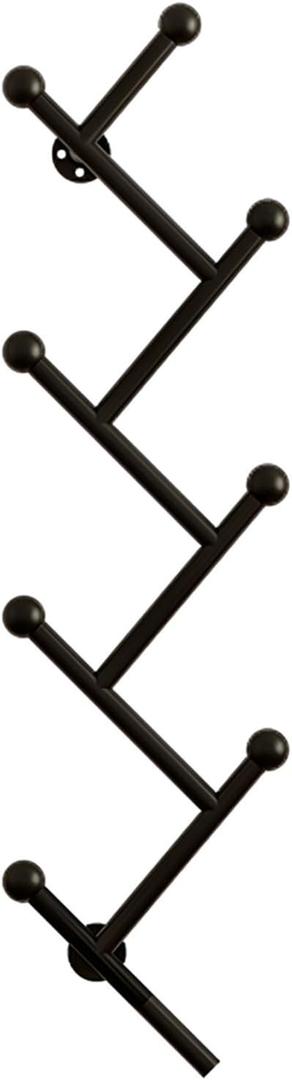 Wall-Mounted Standing Coat Rack - Modern Design - Space Saving - Easy Installation - for Living Room Entryway Bedroom Office(Black) (78cm/30.7in)