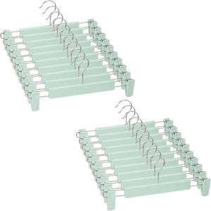 Skirt HangersPants Hangers with Clips360  Swivel Hooks Space Saving Hangers for Pants, Skirts, Clothes, Jeans (20Pack, Light Green)