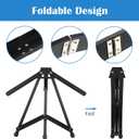 Falling in Art Aluminum 15" to 21" Tabletop Easel Display, Black Tripod with Rubber Feet, Holds Canvas, Paintings, Books, Photos, Signs