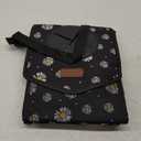 Car Trash Can with Lid, Cute Leakproof Car Trash Garbage Bag Hanging Vehicle Trash Bin Small Portable Automotive Garbage Cans Organizer for Back/Front Seat/Console(Trapezoid,Black Flower) (2 Gallons)