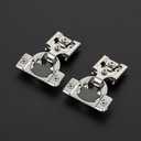 Ravinte 30 Pack 15 Pairs 3/8 Inch Overlay Soft Close Hinges for Kitchen Cabinet Satin Nickel Hidden Stainless Steel Concealed Hinges self Closing