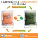 Color-Indicating Silica Gel Packets, 5g (50 Pack), Food-Grade Reusable Desiccant Moisture Absorbers for Food Storage, Closets, Electronics