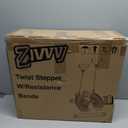 Stepper Machine with Resistance Bands, Mini Stepper with 300LBS Weight Capacity, Twist Stepper for Full Body Workout, Adjustable Step Height, Smooth and Quiet, Step Machine for Men Women