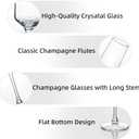 UMEIED 7.5 Oz Champagne Flutes Set Of 12, Long Stemmed Crystal Clear Champagne Flute Glass Set, Sparkling Wine Glasses for Home Party Wedding Birthday Housewarming Gifts