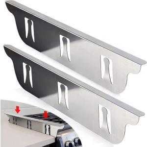 Stove Cover, Stove Guard, Stainless Steel Stove Gap Covers, Heat Resistant & Easy to Clean Stove Counter Gap Cover, Kitchen Stove Counter Gap Cover Eliminates Gap Between Counter & Appliances (2 pcs)