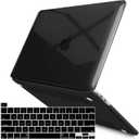 IBENZER Compatible with MacBook Pro 16 Inch Case A2141 Release 2020 2019, Hard Shell Case with Keyboard Cover for Old Version Mac Pro 16’’, Crystal Black, T16-CYBK+1