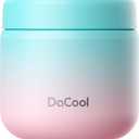 DaCool Kids Thermo for Hot Food Vacuum Stainless Steel Insulated Food Jar 13.5 OZ Kids Lunch Food Thermo Insulated Lunch Container Bento for School Office Picnic Travel Outdoors,Leakproof,BPA Free (Cotton Candy)