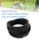 148763 Deck Belt 5/8" x 85-3/8" for Craftsman 46'' 50'' Deck Riding Mower & Husqvarna GTH2350, GT200, YTH180 and YTH2046 Ride Mower, Replaces 532148763, 531300769