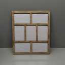 4x6 Picture Frame Collage for Wall Decor, Multiple Photo Collage Frames with Tempered Glass, 7-Opening for 4 x 6 Picture Frames, Rustic Brown, 1 Pack