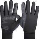 Winter Gloves Men Women Touch Screen Warm Gloves Cold Weather Windproof Gloves for Cycling Running Driving Motorcycle Biking Hiking Fishing Workout (Black, XL)