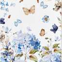 200PCS Blue and White Paper Napkins with Gold Accents, Disposable Flowers Design Guest Napkins Decorative Hand Napkin for Bathroom Wedding Baby Shower Party Decoration, 4.5x8 Inch